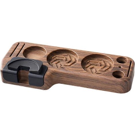 Espresso-Tampingstation, universelle Halterung für hölzerne Kaffeefilterhalter, kompatibel mit 51/53/54/58 mm Modellen. (1/5)