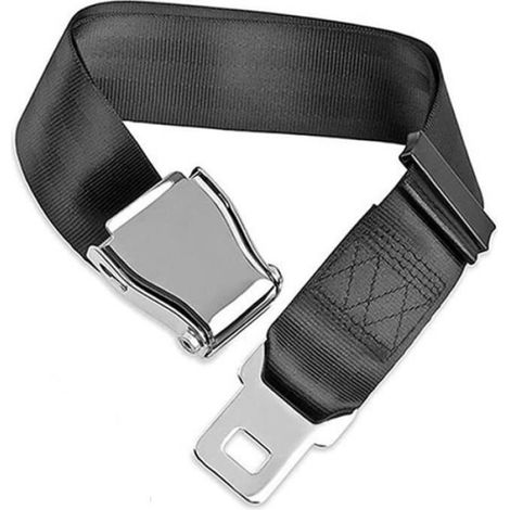 Extension Ceinture Securite Avion - 90 Cm - Reglage 25 A 80 Cm - Polyester Et Alliage De Fer - Pour Siege Avion - 1 Piece (1/4)