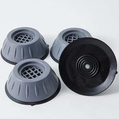 Lot de 4 patins antidérapants pour pieds de machine à laver, absorbant les chocs et le bruit. Support pour machine à laver.