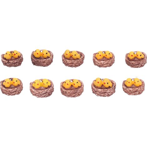 deco jardin exterieurLot de 10 Nichoirs Résine pour Décorations Succulentes - Miniature Décoration Maison (1/5)