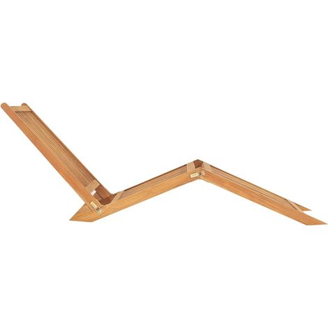 Lettino Prendisole Sdraio in Legno Massello di Teak (1/5)
