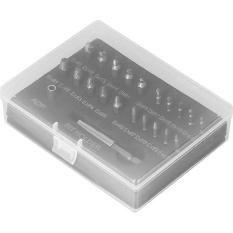 Set mit 22 Ausdrehern für beschädigte Schrauben und abgebrochene Bolzen, 60 mm HSS-Schaft, Mehrzweck-Demontagewerkzeug für Hartmetalle (1/5)