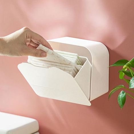 Contenitore a parete per piccoli oggetti, porta assorbenti igienici (1/5)