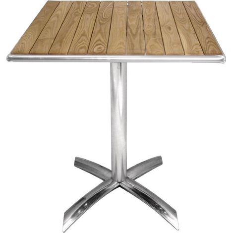 Table Bistro Carrée Plateau Basculant Frêne 60 cm - Bolero (1/5)