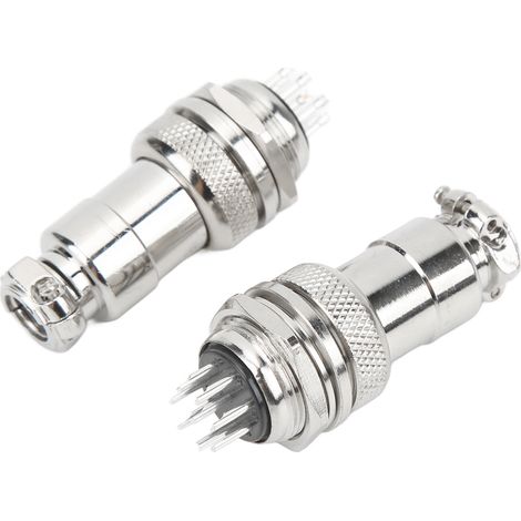 Luftfahrtsteckverbinder, Kabelsteckverbinder, Einbausteckverbinder, 8-polig, Stecker/Buchse, 20 mm, elektrische Anschlüsse (1/5)