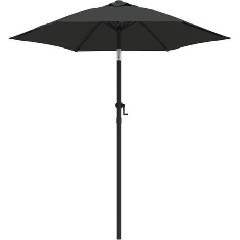 Parasol gris anthracite, 200 x 224 cm, aluminium (1/5)