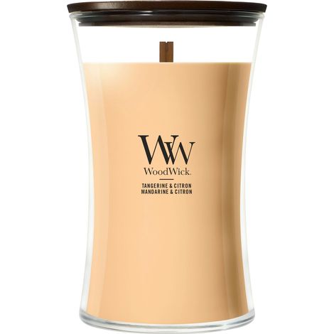 Candela Tangerine & Citron a clessidra grande 609g Arancione WoodWick