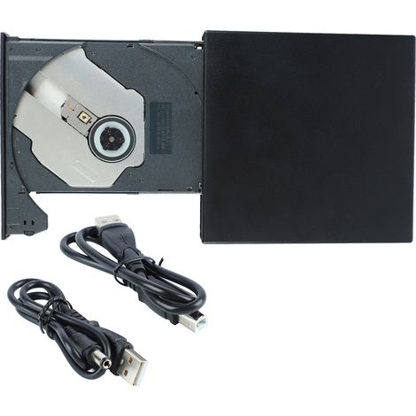 Lecteur DVD Externe USB 2.0 Silencieux et Durable pour PC Portable, Bureau et AIO, Installation Facile (1/5)