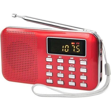 Retekess PR11 AM/FM Portable Radio, Music Radio, Rechargeable, Digital Tuning, MP3, Micro SD, AUX, USB Port, Gift (1/5)