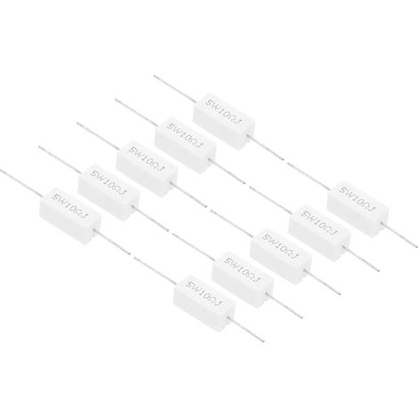 10 Ohm Resistors 5W Ceramic Cement Resistors for Power Adapters Audio Computer TV PCB Circuit Board (1/4)