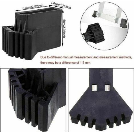 Couvre-pieds D'échelle Pieds Pieds D'échelle D'extension Échelle Patins En Caoutchouc Antidérapants Pieds De Remplacement D'échelle Universel Antidérapants En Caoutchouc (4pcs) (1/3)