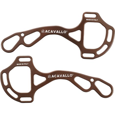 ACAVALLO Hackamore Alupro MARRONE ALLUMINIO LEGGERO CAVALLO (1/3)