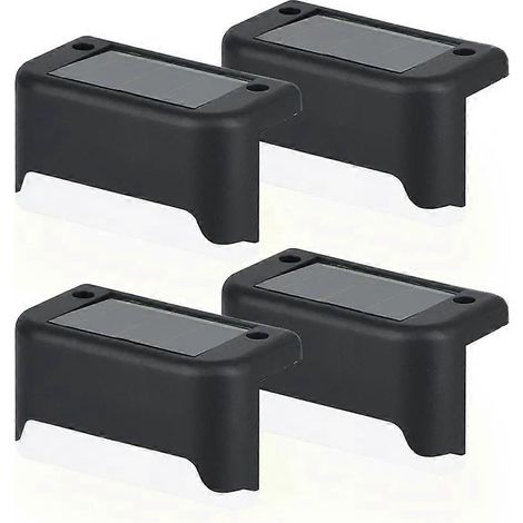 Lot de 4 lampes solaires LED étanches pour terrasse, clôture et escalier. (1/5)