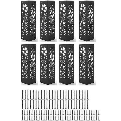 Équerres d'angle robustes en métal pour potager surélevé, avec vis (lot de 8). (1/5)