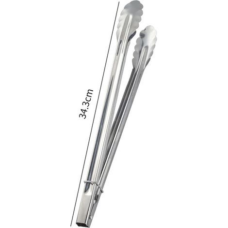 Stainless steel kitchen cooking tongs, multi-functional tongs, outdoor BBQ tongs, BBQ tongs/meat tongs/bread tongs/buffet tongs/steak tongs, 2-pack - 14 inches (1/5)