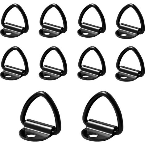10 Pcs Anneaux D'arrimage, Charge 400KG Crochet D'arrimage, Robuste Anneau Arrimage en V, Acier Inoxydable Crochet Remorque pour Remorques Camion Roues Voitures Bateaux Kayak