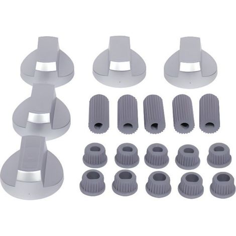 Boutons - Chromé - Pour Plaque À Gaz - Universel - 5 Pièces