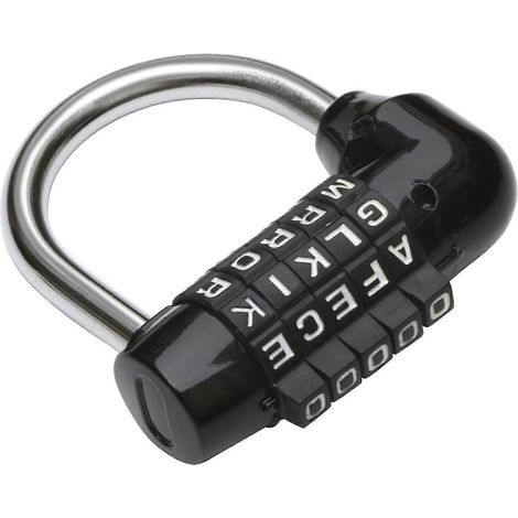 Cadenas à combinaison noir pour valises, cadenas à tirer pour maquillage - Sans clé - Idéal pour les escape games - Cadenas à combinaison (1/5)