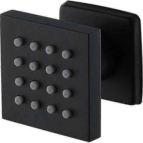Ensemble de douche noir avec pommeau de douche latéral en laiton de 5 cm et accessoires, douche de massage murale à jet latéral réglable (ensemble monobloc) (1/5)