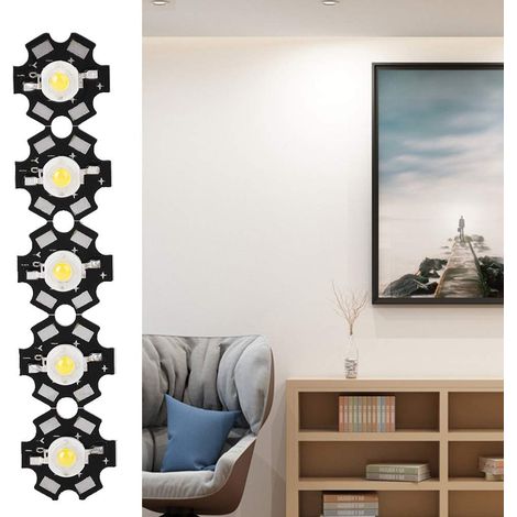 Lot de 25 LED haute puissance Puce,3W Haute Ampoule de Source Lumineuse Intégrée de Puce de LED Ampoule de Projecteur de Perle pour la Lampe D'ampoule (1/5)