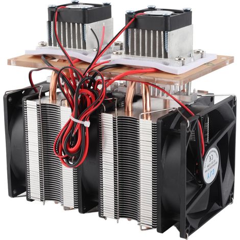 Équipement de déshumidification et de réfrigération par effet Peltier à semi-conducteurs double noyau de 144 W (1/5)