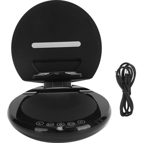 Schwarze Bluetooth 5.0-Handyhalterung mit tragbarem kabellosem Stereolautsprecher