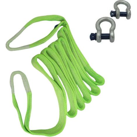 Fluorescent Webbing Recovery Towing Strap 28 Ton 6M (With Shackles)