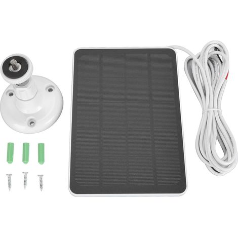 Ortviai Panneau Solaire 10 W pour Sonnette Vidéo Google Nest, Doorbell 3/4 Plus, 3+, 2K – Câble de 3 m et Support Réglable (1/5)