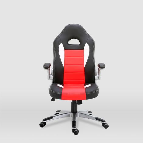 Chaise de jeu Sepulveda de couleur noire et rouge. (1/2)