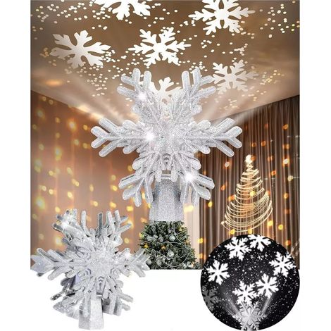 Proyector De Luces Led Para Árbol De Navidad - Forma De Estrella Y Copo De Nieve - Decoración Navideña (1/5)