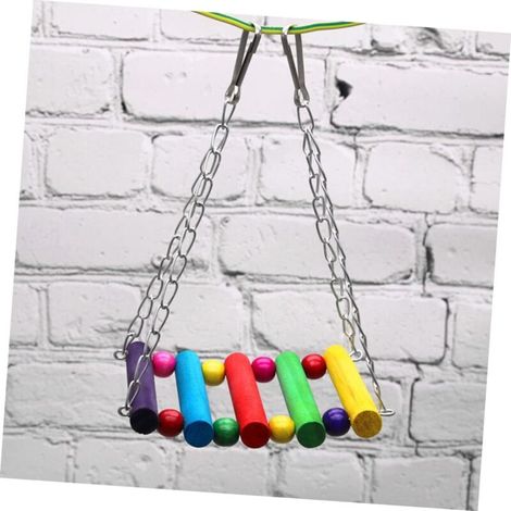 2 Pièces Jouets pour Chats Gros Oiseaux Jouets Balanoire Oiseau Perroquet Accessoires De Cage à Oiseaux Jouet Perroquet Support Oiseau en Bois Balanoire Support pour Oiseaux (1/4)