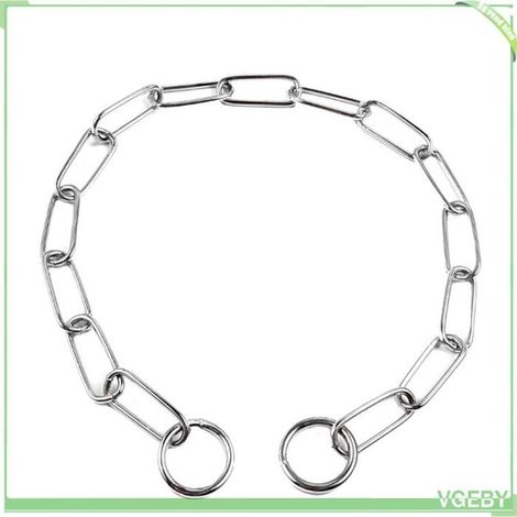 Collier étrangleur de dressage - FAFEICY - 3,0 mm x 50 cm / 4,0 mm x 60 cm - Métal - Anti-corrosion - Bords lisses (1/5)