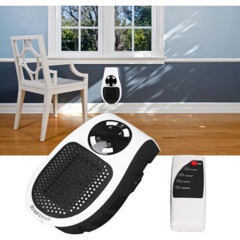 500W Mini radiateur domestique à brancher radiateur électrique multifonctionnel portable pour bureau à domicile avec télécommande prise ue blanche 220V (1/5)