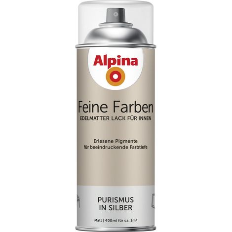 Alpina Feine Farben Sprühlack Purismus in Silber 400 ml Sprühlacke (1/2)