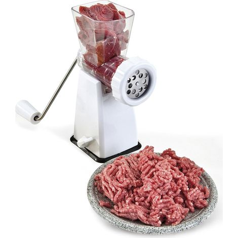 Hachoir à viande et façonneur de pâte en acier inoxydable Blanc 24,5 x 25 x 11 cm (1/3)