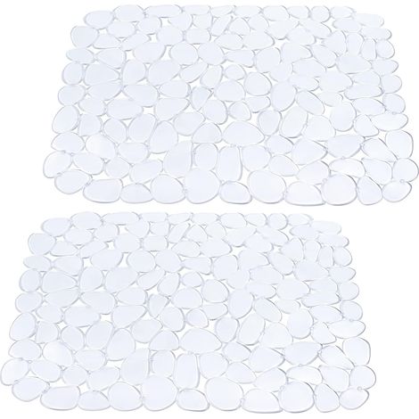 Tapis d'évier en galets pour évier en acier inoxydable, protections de selle d'évier en PVC, tapis de cuisine pour porcelaine (1/3)