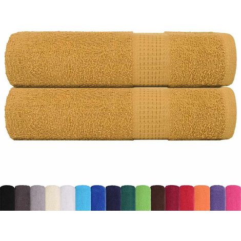 Serviettes de douche FROGN 2 pcs doré 70x140 cm 360 g/m²