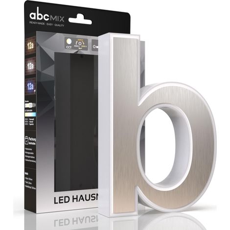 LED Hausnummer b inkl. Edelstahl-Cover - CCT 12V 2700K/4000K/6500K (1/5)