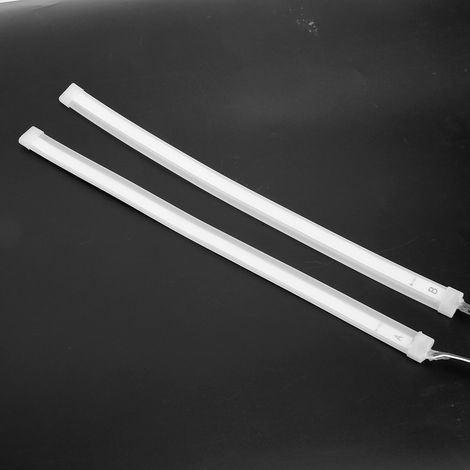Paar 12V LED-Tagfahrlichter, bernsteinfarbener/weißer Lichtstreifen für Autos, sequenzieller Blinker, Seitenbeleuchtung (1/5)