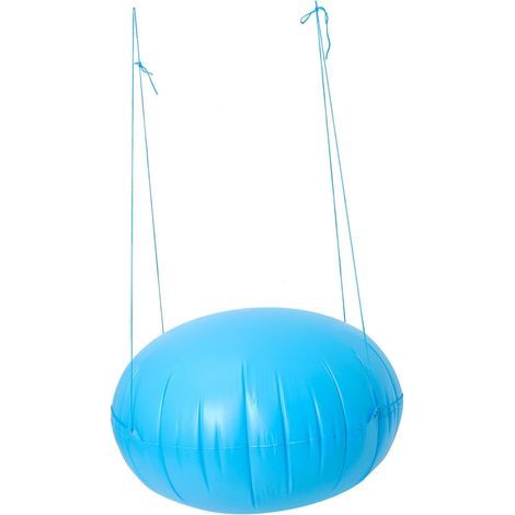 Aufblasbares Poolkissen Rund Blau PVC 120cm Winterkissen Für (1/5)