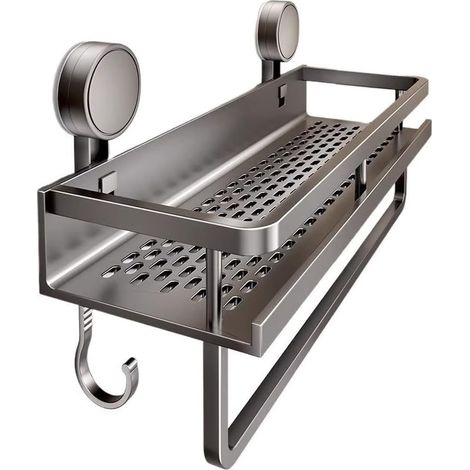Space Porte-serviettes à ventouses en aluminium, organisateur (1/4)