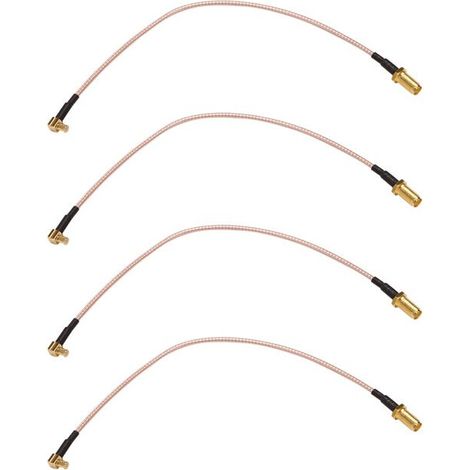 Adaptateur de câble RG316 à faible perte, compatible avec 4 connecteurs MCX mâle vers SMA femelle, longueur 21 cm / 8,3 pouces.