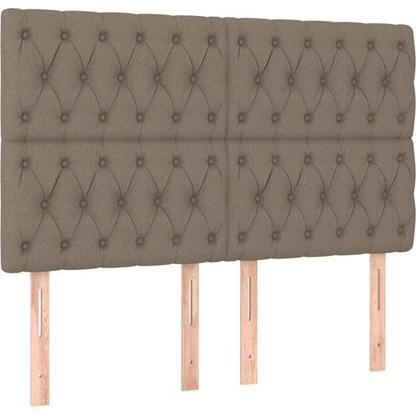 Maison Exclusive - Cabecero de cama color topo 160x7x118/128 cm T (1/5)