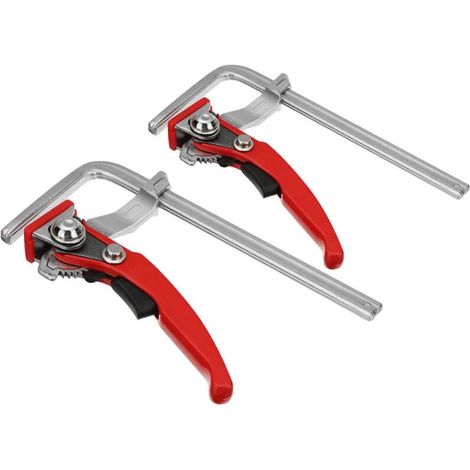 CSPARKV 2pcs Alloy Steel Quick Ratchet Chainsaw Guide Bar Clamp for MFT Table and Guide Rail System Woodworking Clamp (1/3)