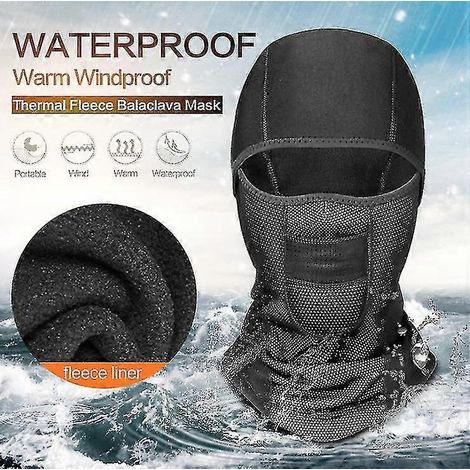 Cagoule de ski pour temps froid - Masque thermique en polaire imperméable et coupe-vent (1/3)