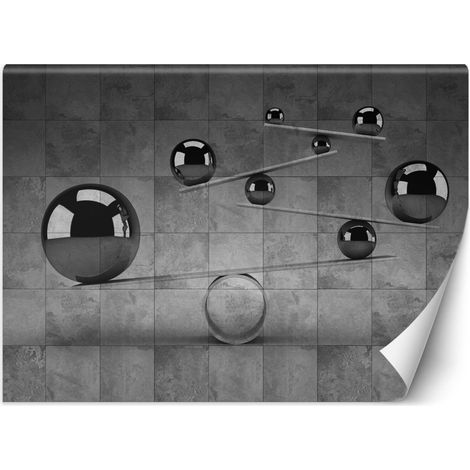 Papier peint sphères grises 3d - 150 x 105 cm (1/4)