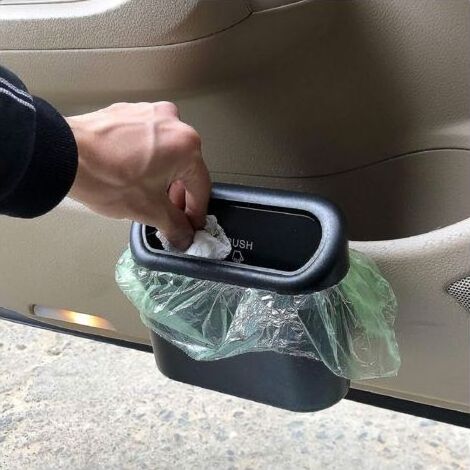 Poubelle de voiture avec couvercle, poubelle de voiture étanche, poubelle de véhicule (1/5)