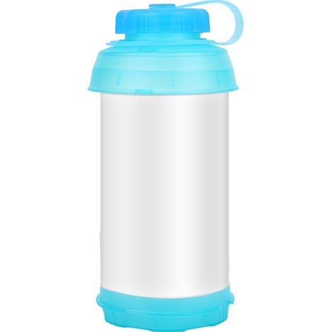 Bouteille d'eau en silicone portable, 750ml, grande capacité, pliable pour randonnée et course (1/5)
