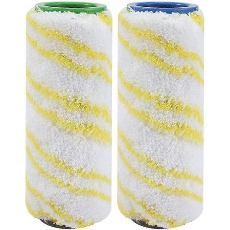 Lot de 4 rouleaux de rechange jaunes pour nettoyeurs de sols électriques FC5, FC7, FC3 et FC3D (réf. 2.055-006.0). (1/5)