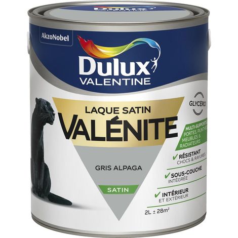 Peinture Laque Valénite Satin Gris Alpaga 2 L - Dulux Valentine